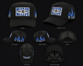 BLUE FLAMES TRUCKER HAT